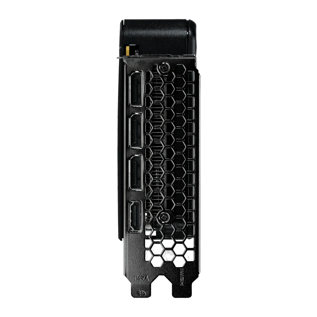 Palit GeForce RTX 5050 Dual 8GB negro, caja y tarjeta: caja verde con logo 8GB junto a la GPU en posición vertical mostrando - Ítem4