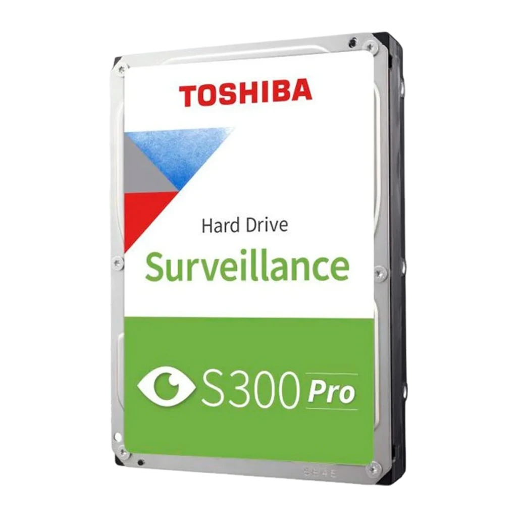 Toshiba S300 Pro 8TB, vista frontal: etiqueta con logo, texto Surveillance y capacidad 8TB visibles - Ítem1