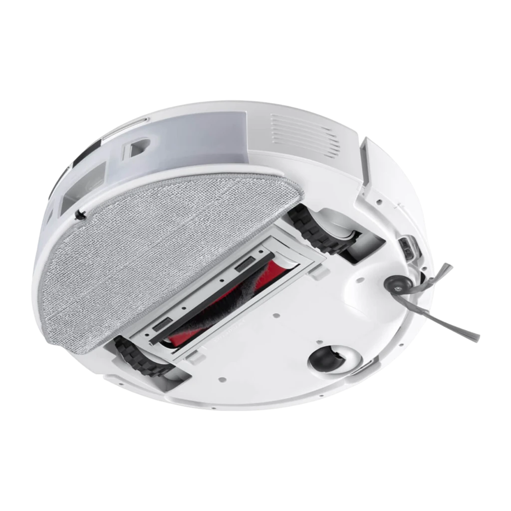 Roborock Robô aspirador Q7 Branco, vista diagonal frontal: corpo redondo branco, sensor LiDAR central e base de carregamento - Item3