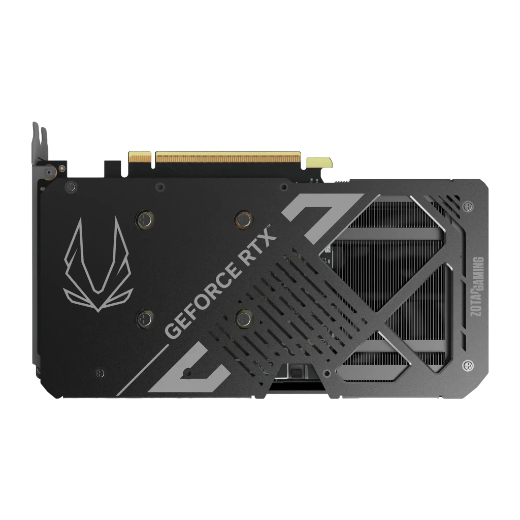 ZOTAC Gaming GeForce RTX 5060 Ti Twin Edge 8GB, producto y caja: tarjeta gráfica negra con dos ventiladores junto a su - Ítem2