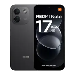 Smartphone noir Redmi Note 17 Pro Max 5G, écran AMOLED 6,83 pouces 120 Hz, double module photo pro arrière, bords fins, 8 Go RAM 128 Go stockage