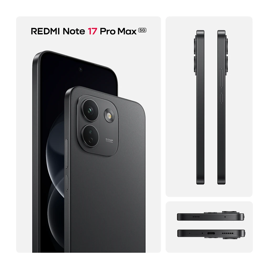 Xiaomi Redmi Note 17 Pro Max 5G blanco fotocromático, 6,83 pulgadas AMOLED 120Hz, frontal con agujero central y doble cámara trasera grande en esquina - Ítem5