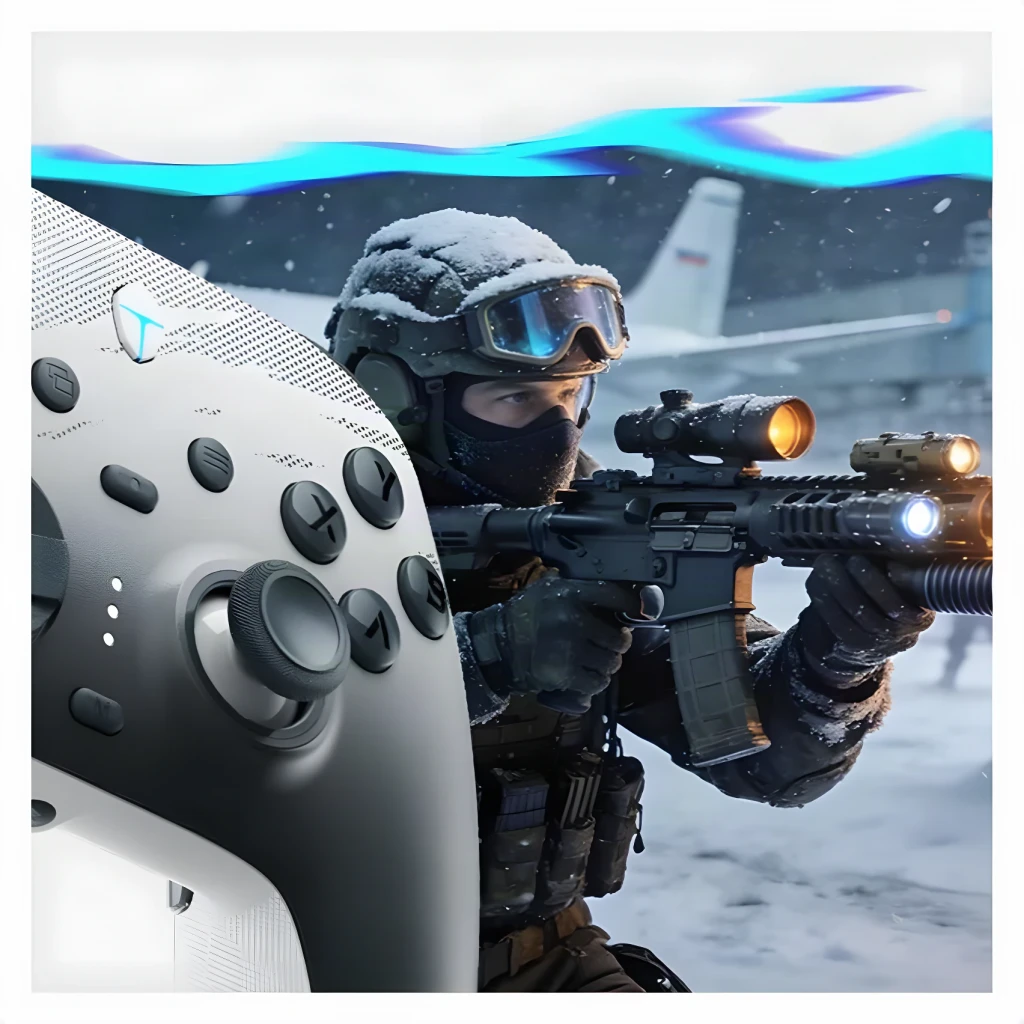 Comando gaming Thunderobot G50 8K Kit Sem Fios Tri-modo PC/Switch/Android, lifestyle: comando branco em primeiro plano