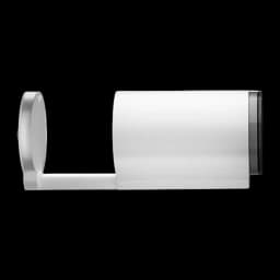 Projetor de curta distância branco TS-7 com corpo cilíndrico, tampa protetora articulada e lente frontal destacada; design minimalista e compacto