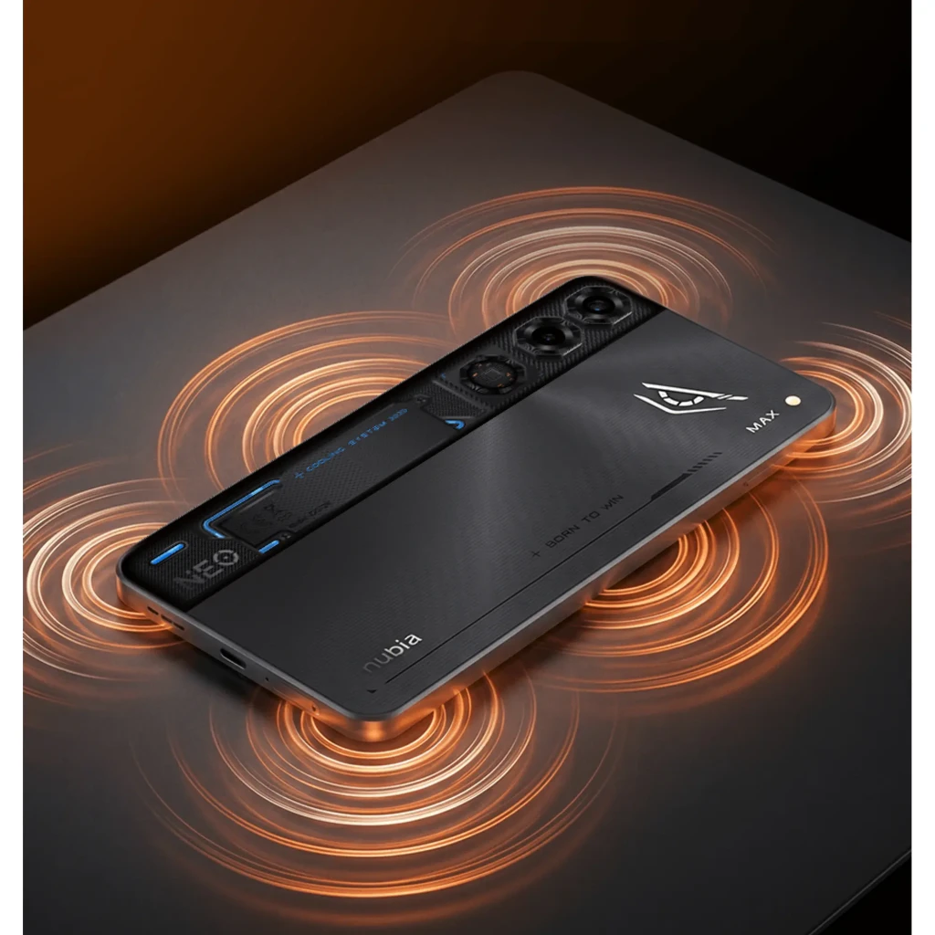 Nubia Neo 5 Max noir, écran 7,5 pouces IPS LCD 120Hz bord à bord, poinçon centré, dos texturé avec triple caméra verticale et accents bleus gaming - Ítem14