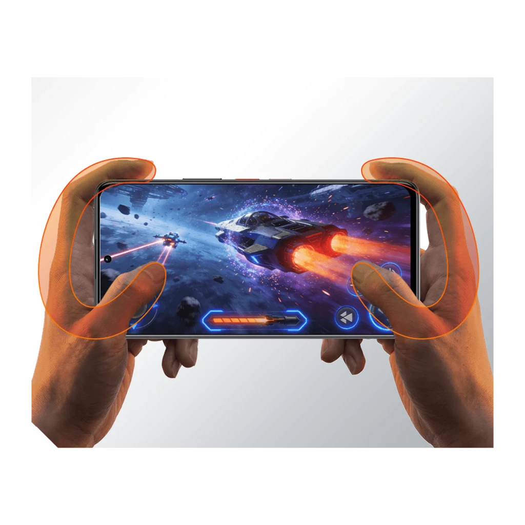 Nubia Neo 5 Max noir, écran 7,5 pouces IPS LCD 120Hz bord à bord, poinçon centré, dos texturé avec triple caméra verticale et accents bleus gaming - Ítem2