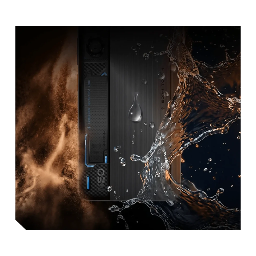 Nubia Neo 5 Max noir, écran 7,5 pouces IPS LCD 120Hz bord à bord, poinçon centré, dos texturé avec triple caméra verticale et accents bleus gaming - Ítem10