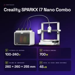 Imprimante 3D Creality SPARKX i7 Nano Combo CFS Lite 4 Filaments FDM 500mm/s - caractéristiques