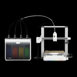 Imprimante 3D Creality SPARKX i7 Nano Combo CFS Lite 4 Filaments FDM 500mm/s, vue latérale: unité CFS Lite avec 4 bobines