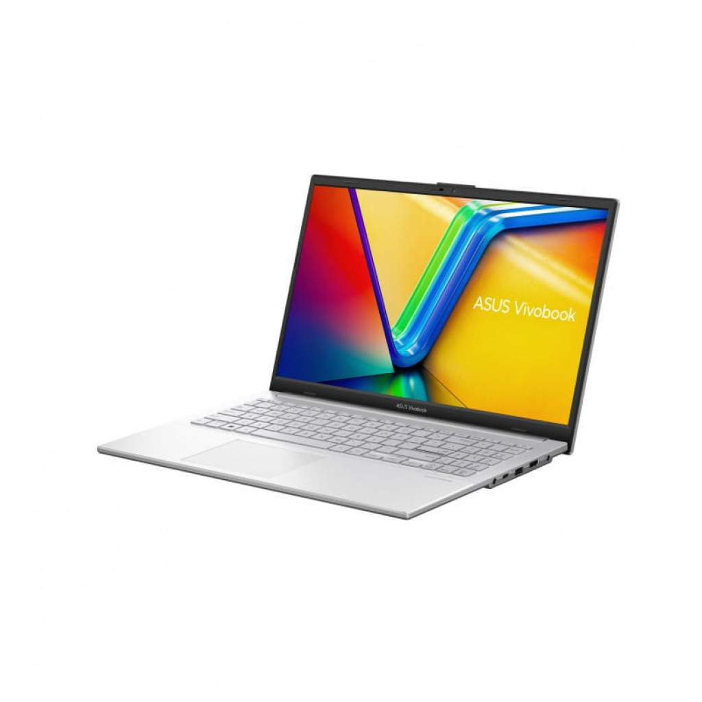 Ordinateur portable Asus Vivobook argent avec écran OLED 15,6 pouces aux couleurs vives, bords fins, clavier gris clair et webcam centrée - Ítem7