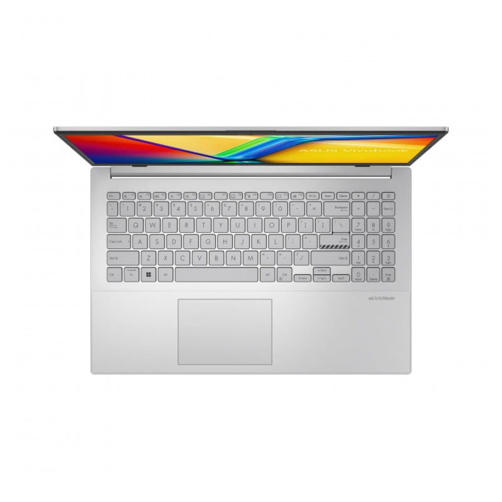 Ordinateur portable Asus Vivobook argent avec écran OLED 15,6 pouces aux couleurs vives, bords fins, clavier gris clair et webcam centrée - Ítem3