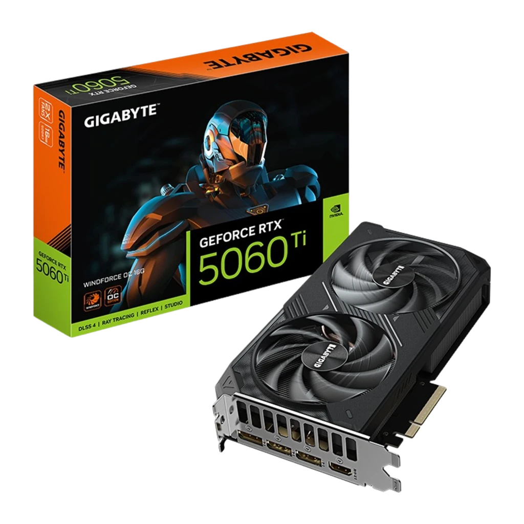 Tarjeta gráfica GIGABYTE GeForce RTX 5060 Ti WINDFORCE OC