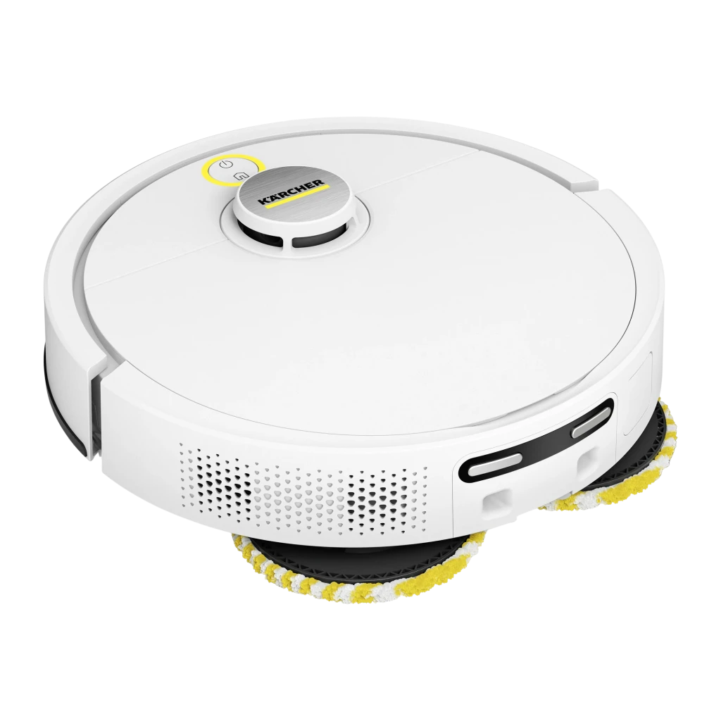 Kärcher RVM 4 Comfort 300 L branco, vista lateral: aspirador robô acoplado à base de esvaziamento automático com depósito - Item5