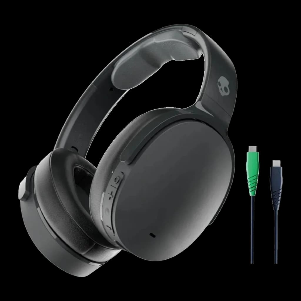 Skullcandy Crusher Wireless noir, kit complet: casque over-ear avec câble USB-C inclus dans la boîte