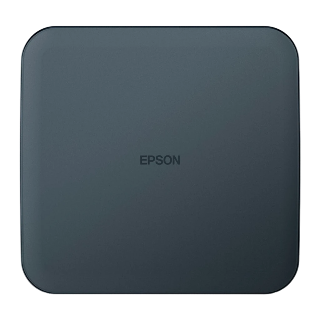 Epson Lifestudio Pop Plus EF-62N 4K 700lm bleu marine métallique, vue avant-latérale: objectif, grille Bose et dessus - Ítem3