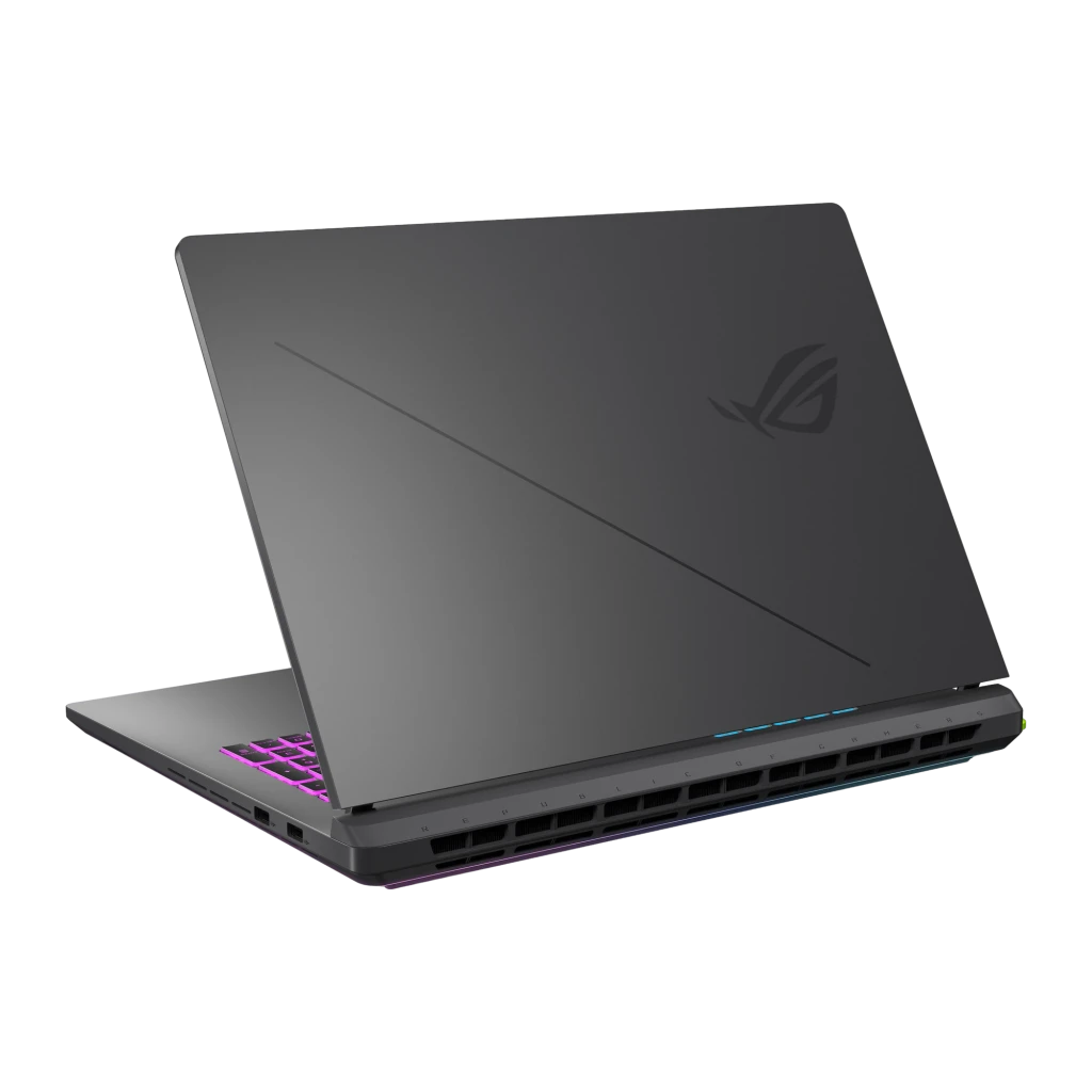 ASUS ROG Strix G815JMR 1TB gris, vista frontal: pantalla ROG Strix encendida con iluminación RGB en teclado y bordes - Ítem4
