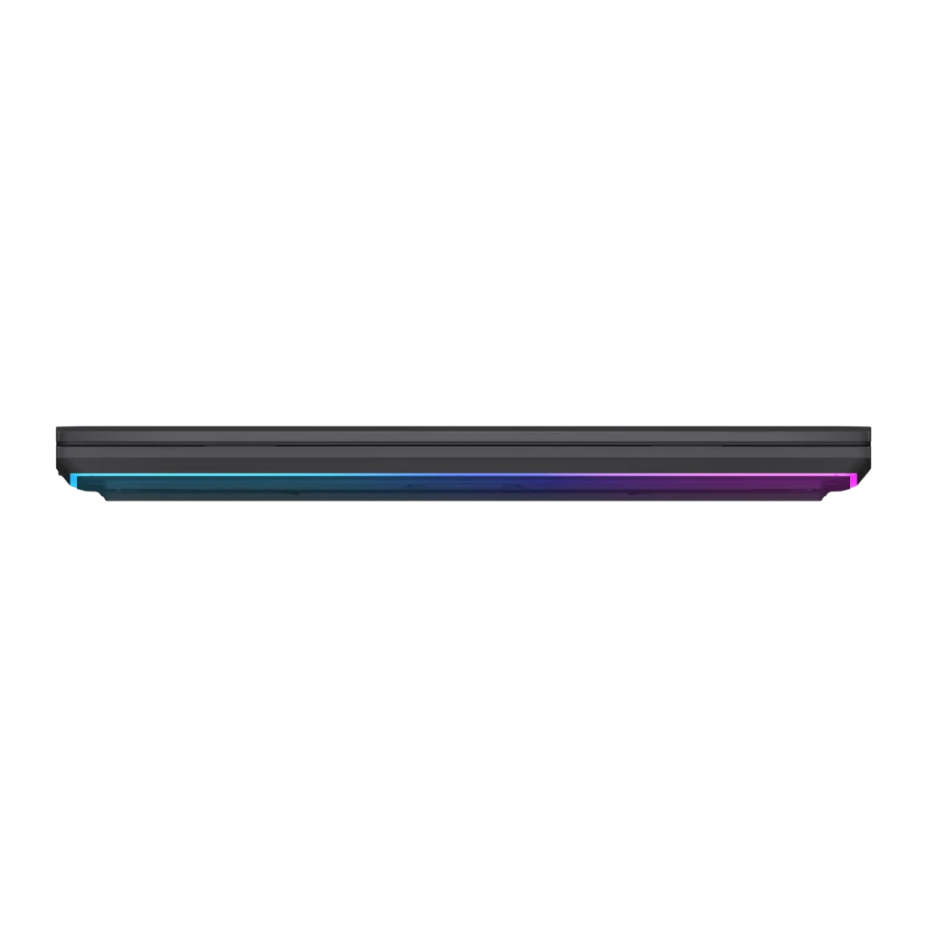 ASUS ROG Strix G815JMR 1TB gris, vista frontal: pantalla ROG Strix encendida con iluminación RGB en teclado y bordes - Ítem5