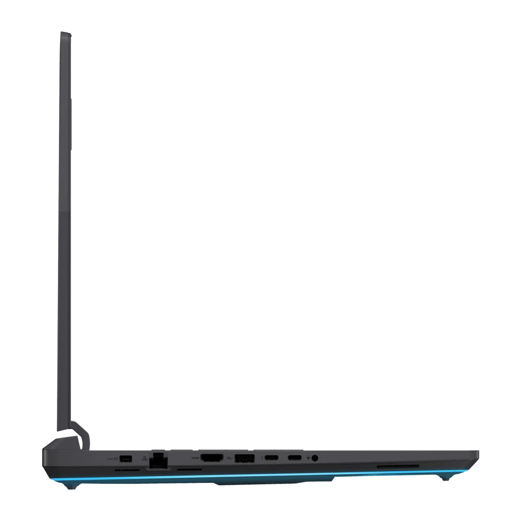 ASUS ROG Strix G815JMR 1TB gris, vista frontal: pantalla ROG Strix encendida con iluminación RGB en teclado y bordes - Ítem6