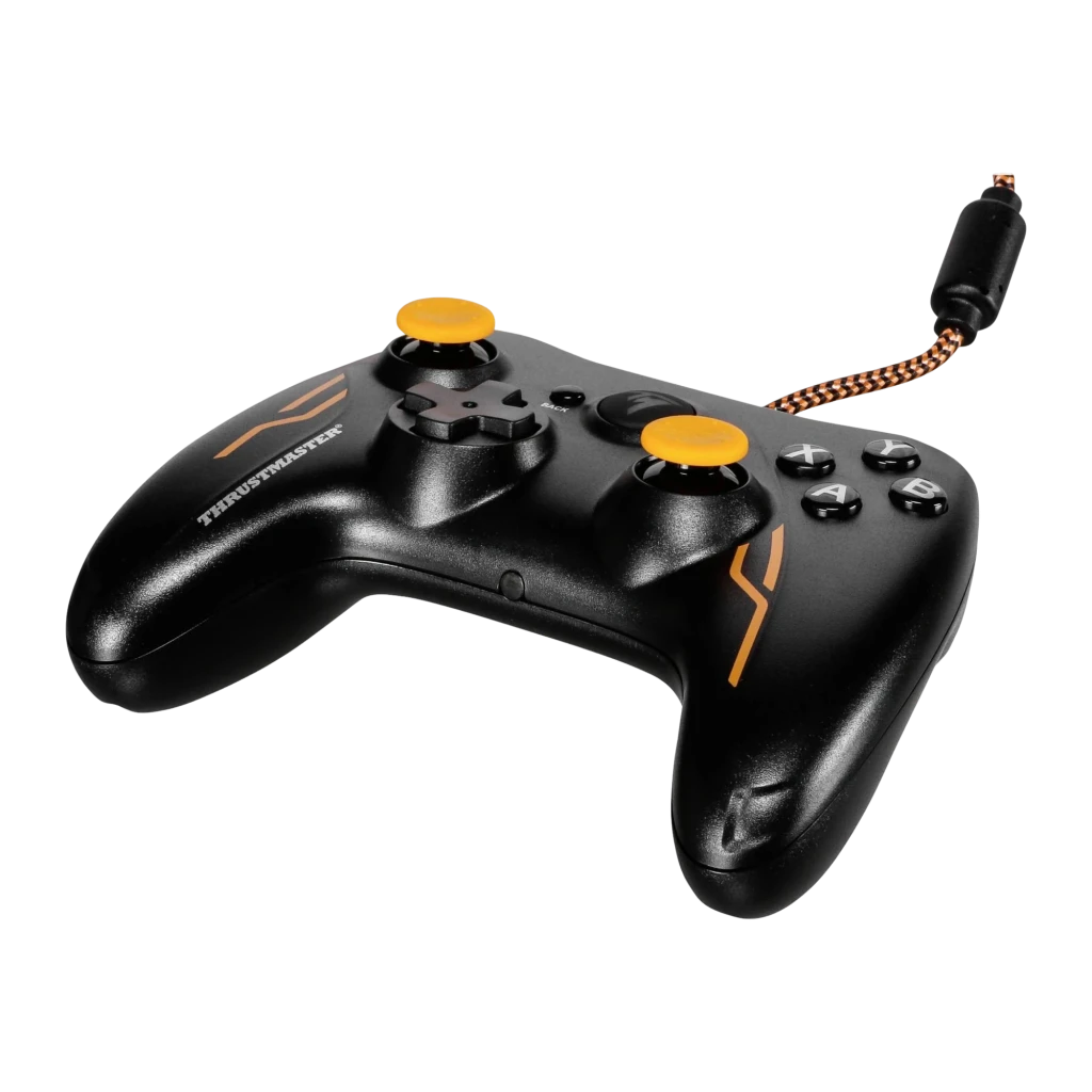 Thrustmaster Gamepad GP XID PRO eSport Edition negro, vista frontal: sticks naranjas, cruceta, botones ABXY y cable trenzado - Ítem2