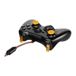 Thrustmaster Gamepad GP XID PRO eSport Edition negro, vista inferior: gatillos naranjas translúcidos, cable trenzado