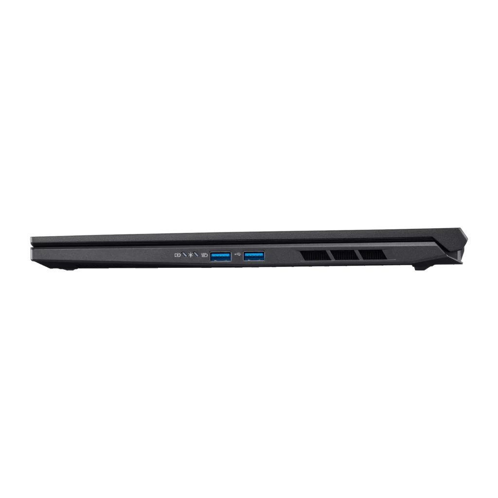 Acer Nitro V 16 AI ANV16-42 1TB preto, vista frontal: ecrã gaming ligado e teclado retroiluminado laranja - Item3