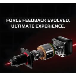 Simagic Alpha EVO Sport Direct Drive 9Nm, vista explodida: motor com estátor, rotor e eixo separados
