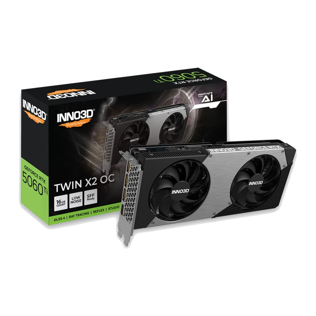 Tarjeta gráfica Inno3D GeForce RTX 5060 Ti TWIN X2 OC 16GB GDDR7
