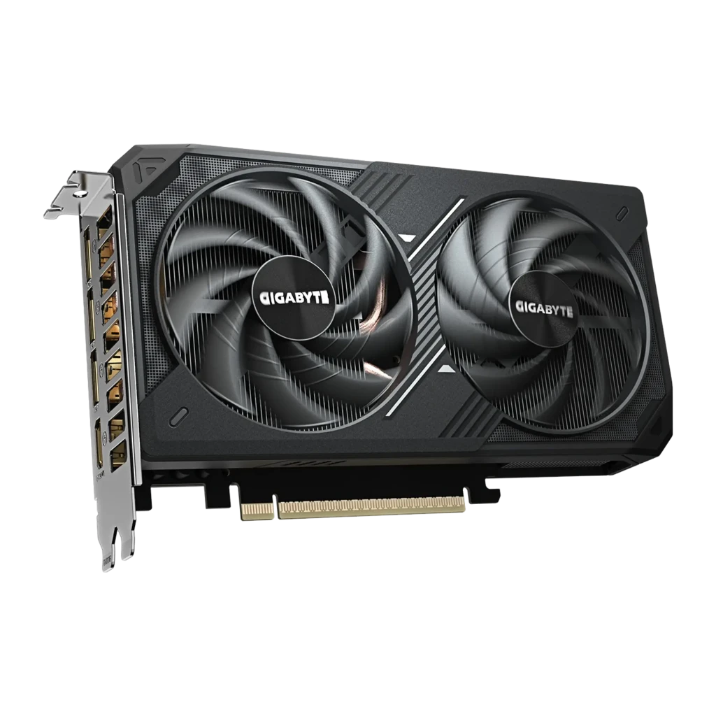 Gigabyte GeForce RTX 5060 Ti Windforce MAX OC 8GB negro, kit con caja: tarjeta gráfica junto a caja naranja y verde con logo - Ítem2