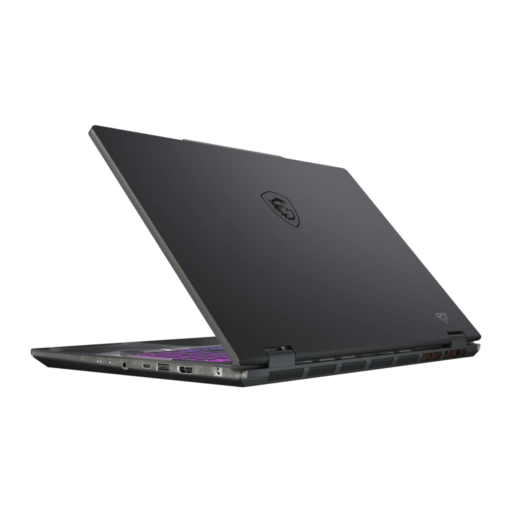 MSI Cyborg A15 1TB preto, vista frontal: ecrã com specs RTX 5060 32GB e teclado RGB multicolor - Item2