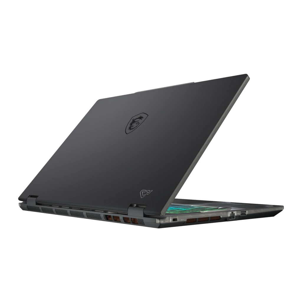 MSI Cyborg A15 1TB preto, vista frontal: ecrã com specs RTX 5060 32GB e teclado RGB multicolor - Item5