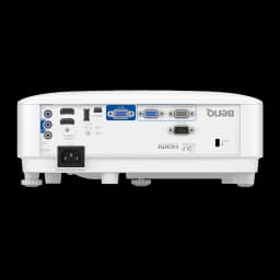 BenQ Projetor MX808STH XGA 3600lm Branco, vista traseira: painel de conectividade com HDMI, VGA, USB, RS-232 e áudio