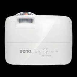BenQ Projetor MX808STH XGA 3600lm Branco, vista superior: painel de controlo, lente e grelha de ventilação