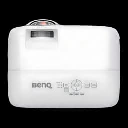 BenQ Projetor MX808STH XGA 3600lm Branco, vista superior: painel de controlo com botões e lente curta distância