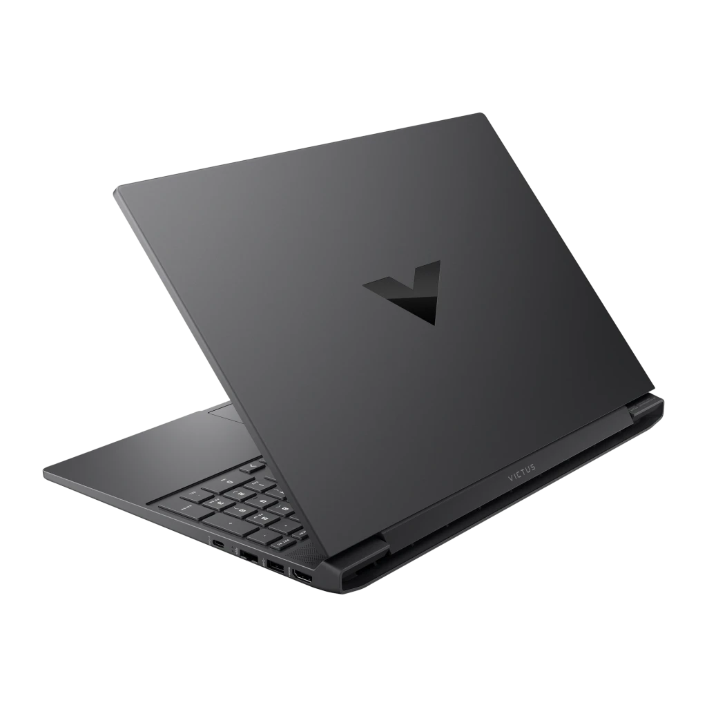 HP Victus Gaming 512GB noir, vue de face: écran Hi-Fi Rush Game Pass, clavier complet et logo Victus - Ítem2