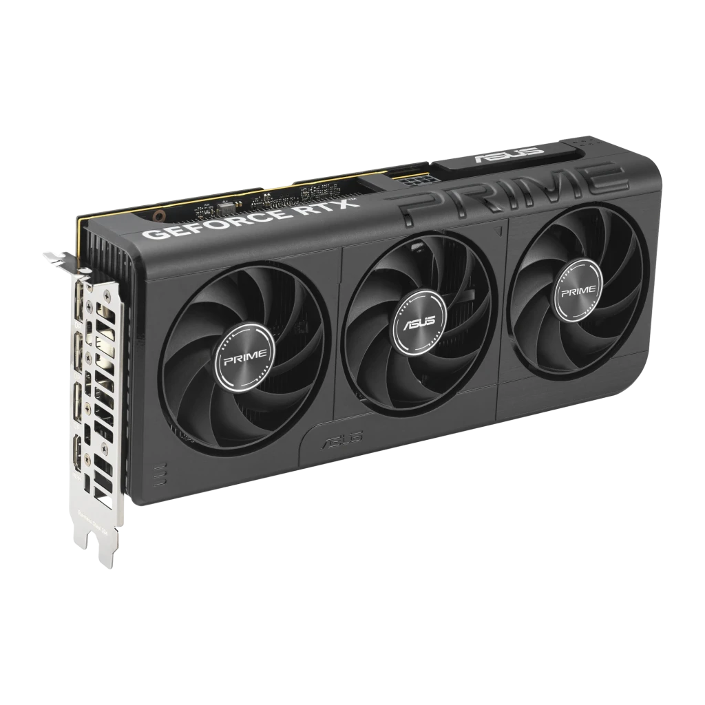 ASUS Prime GeForce RTX 5050 OC 8 GB negro, kit completo: tarjeta gráfica negra con tres ventiladores junto a su caja retail - Ítem1
