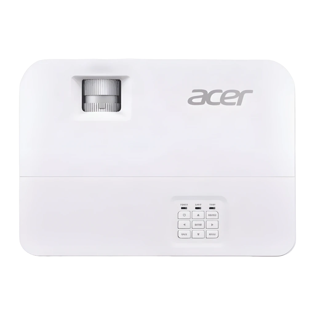 Acer Projecteur H6830BD 4000lm blanc, vue avant en angle: objectif, grilles de ventilation et logo Acer - Ítem4