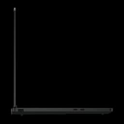 Lenovo Legion 5 15AHP11 512GB negro, vista lateral izquierda: perfil delgado, pantalla abierta y dos puertos USB-C visibles