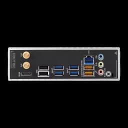 ASRock B850M Challenger WiFi preta, painel de E/S traseiro: HDMI, USB 3.2, LAN 2.5G, Lightning Gaming USB e áudio
