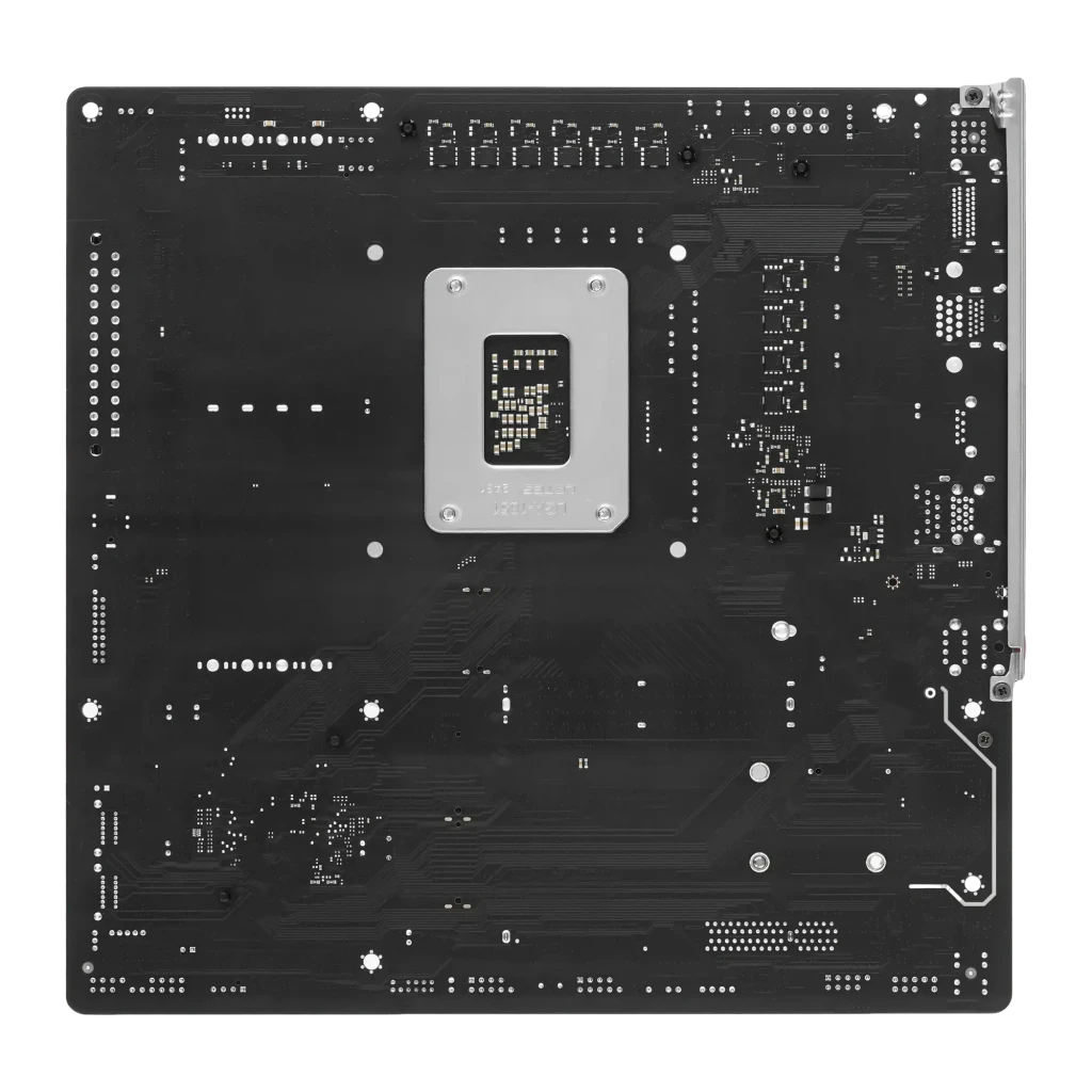 Gigabyte Z890M Gaming X Preto, vista com caixa: placa-mãe preta e prateada ao lado da embalagem laranja e preta - Item2