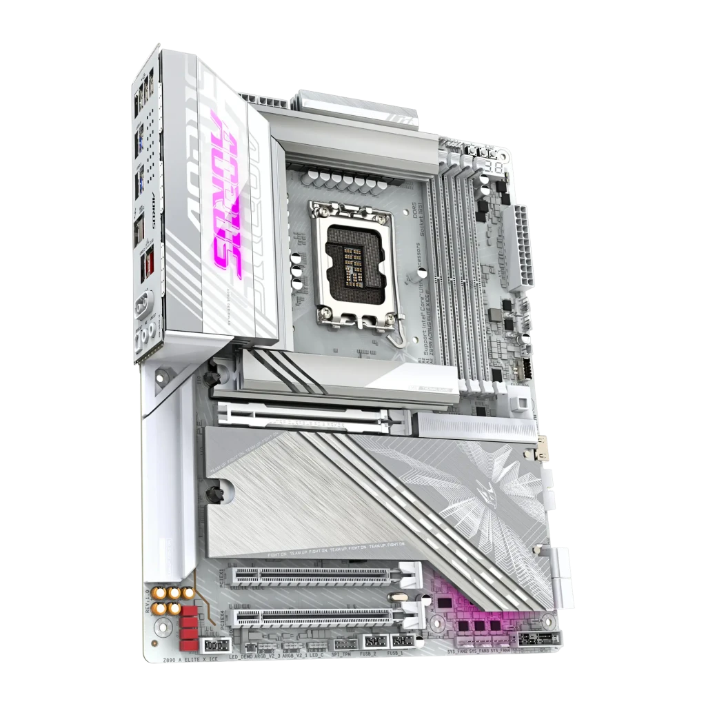 Gigabyte Z890 AORUS Elite X ICE branca, kit completo: placa-mãe, caixa de produto e antena Wi-Fi branca - Item2