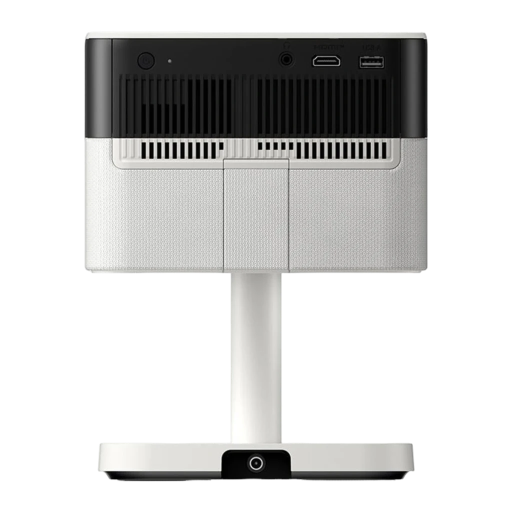 Epson Projecteur EF-71 1080p 700 lumens Blanc, vue de face: objectif central, bande noire et socle pivotant blanc - Ítem3