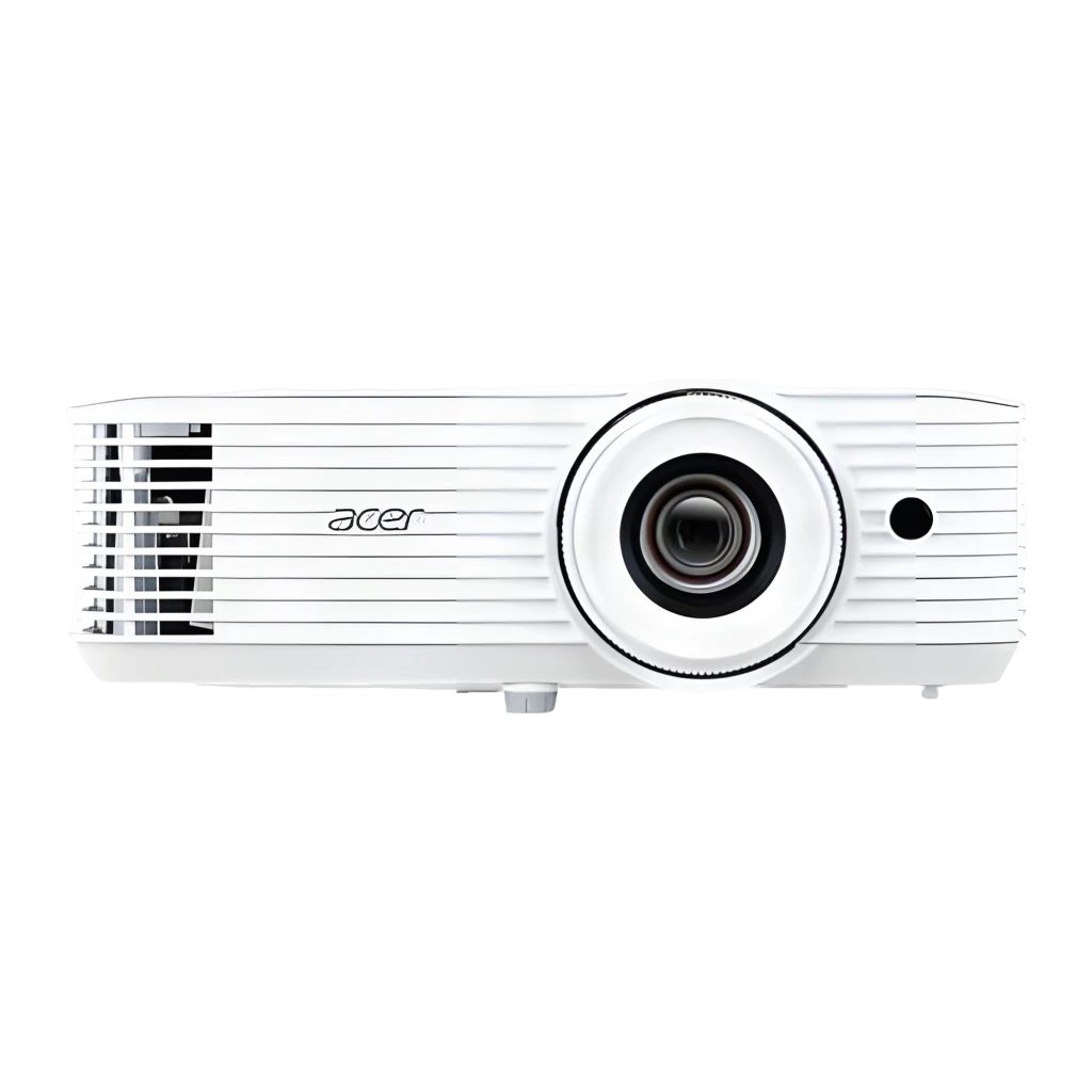Acer Projetor H6815ATV 4K Smart 4000 lm Branco, vista frontal em ângulo: objetiva, grades de ventilação e painel de botões - Item3