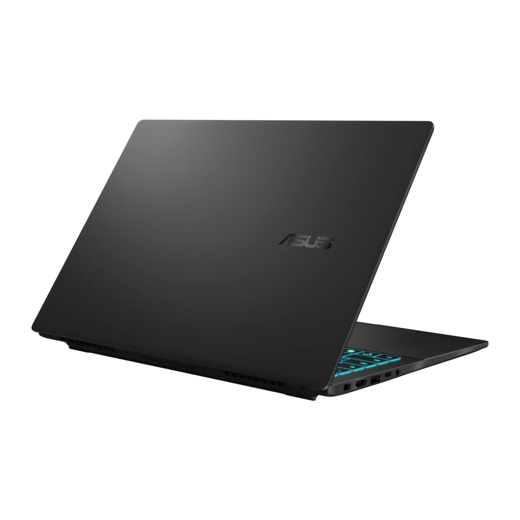 ASUS Vivobook V16 V3607VH 512GB negro mate, vista frontal: pantalla encendida con logo ASUS y teclado retroiluminado en azul - Ítem3