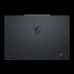 MSI Cyborg A15 1TB noir, vue du dessus: couvercle fermé avec logo dragon MSI et finition mate sombre