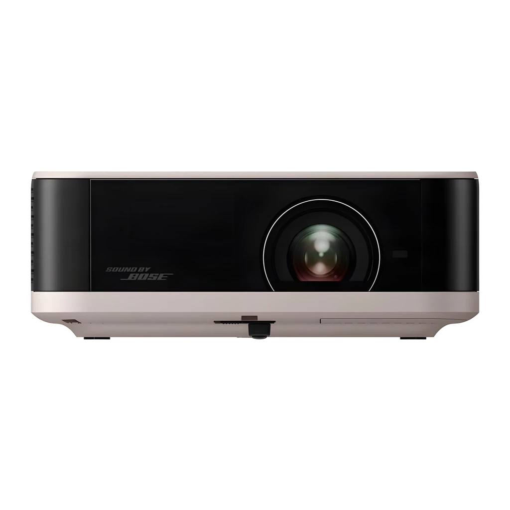 Epson V11HB72240 projecteur noir, vue avant-droite: objectif, grille haut-parleur et logo Sound by Bose - Ítem5