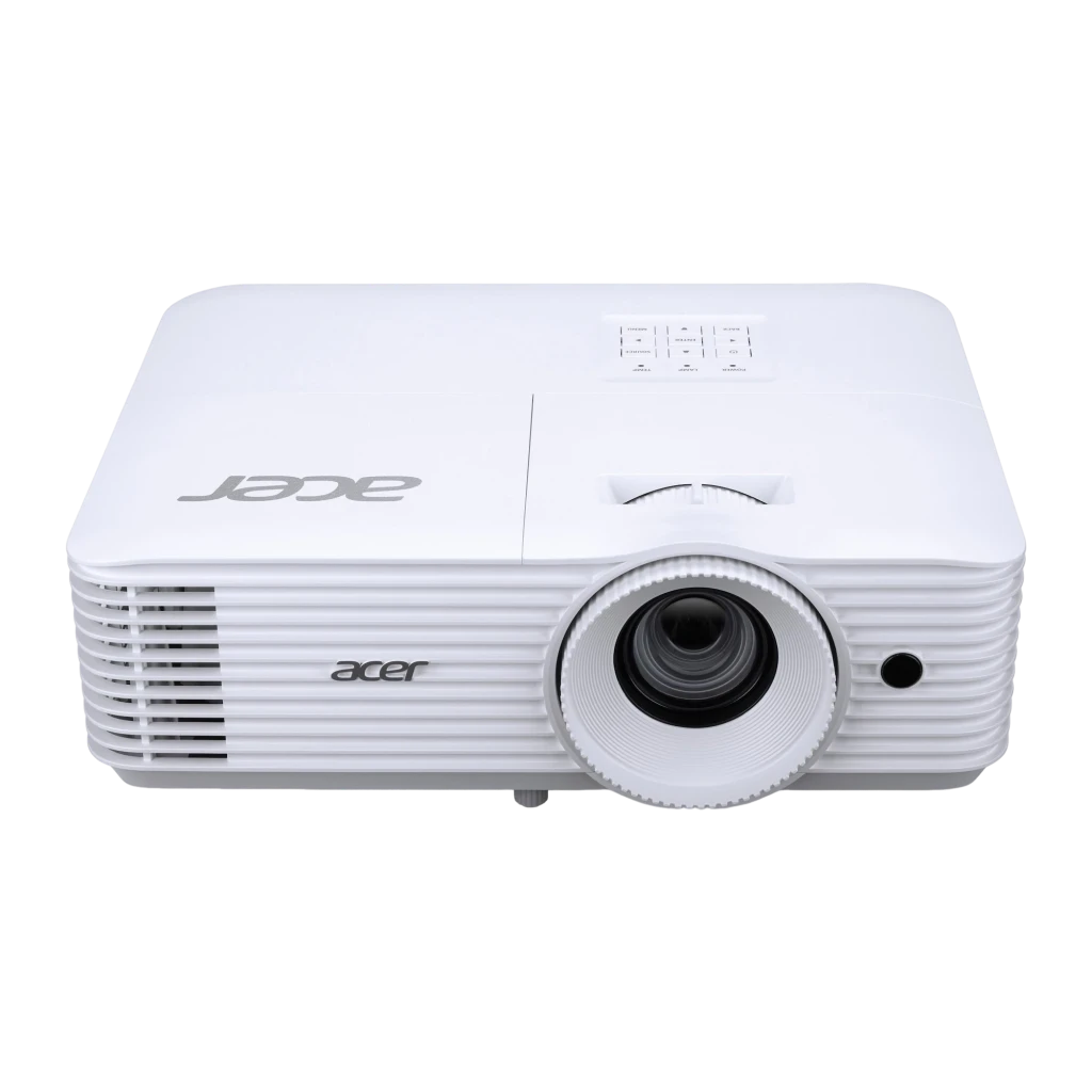 Acer Projetor H6560 Prateado, vista frontal: objetiva iluminada, grelhas de ventilação e logótipo centrado - Item2