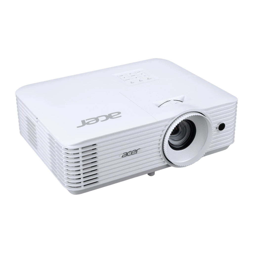Acer Projetor H6560 Prateado, vista frontal: objetiva iluminada, grelhas de ventilação e logótipo centrado - Item3