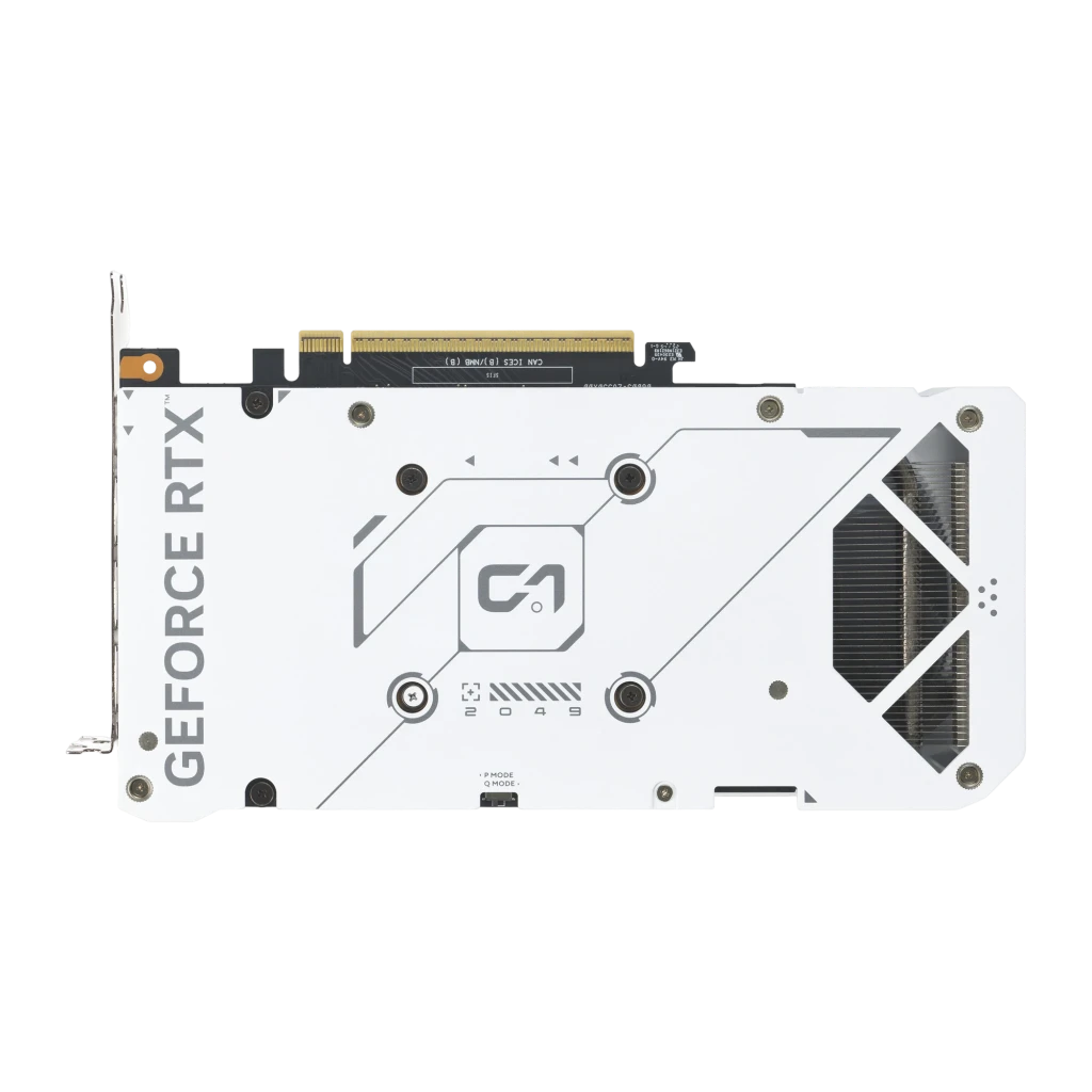 ASUS Dual GeForce RTX 5060 Ti OC 16GB GDDR7 Blanca, producto y caja: tarjeta con 3 ventiladores blancos junto a su packaging - Ítem3