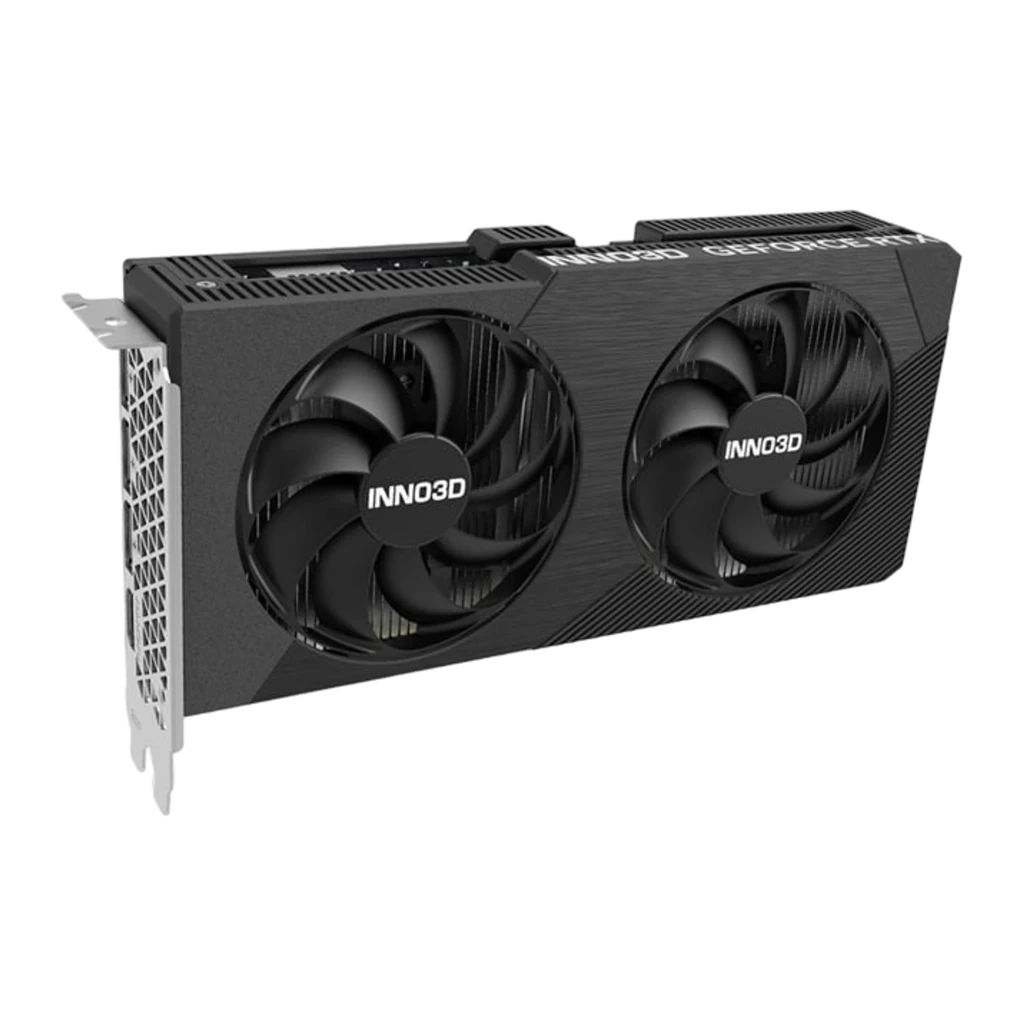 Inno3D GeForce RTX 5050 Twin X2 8GB negra, kit tarjeta y caja: caja con texto DLSS 4 y tarjeta con dos ventiladores - Ítem2