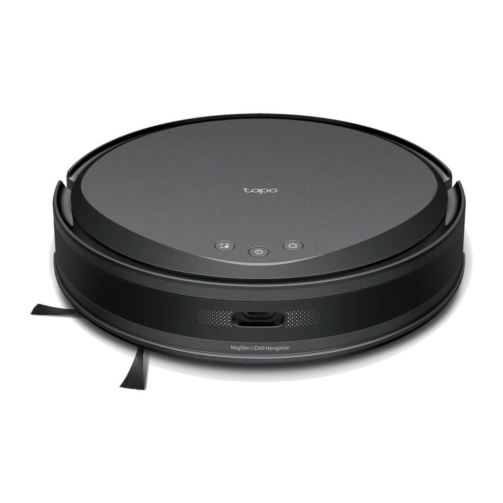 TP-Link Tapo RV20 Max Plus MagSlim preto, kit em ângulo lateral: robô aspirador à frente e base de esvaziamento automático - Item4